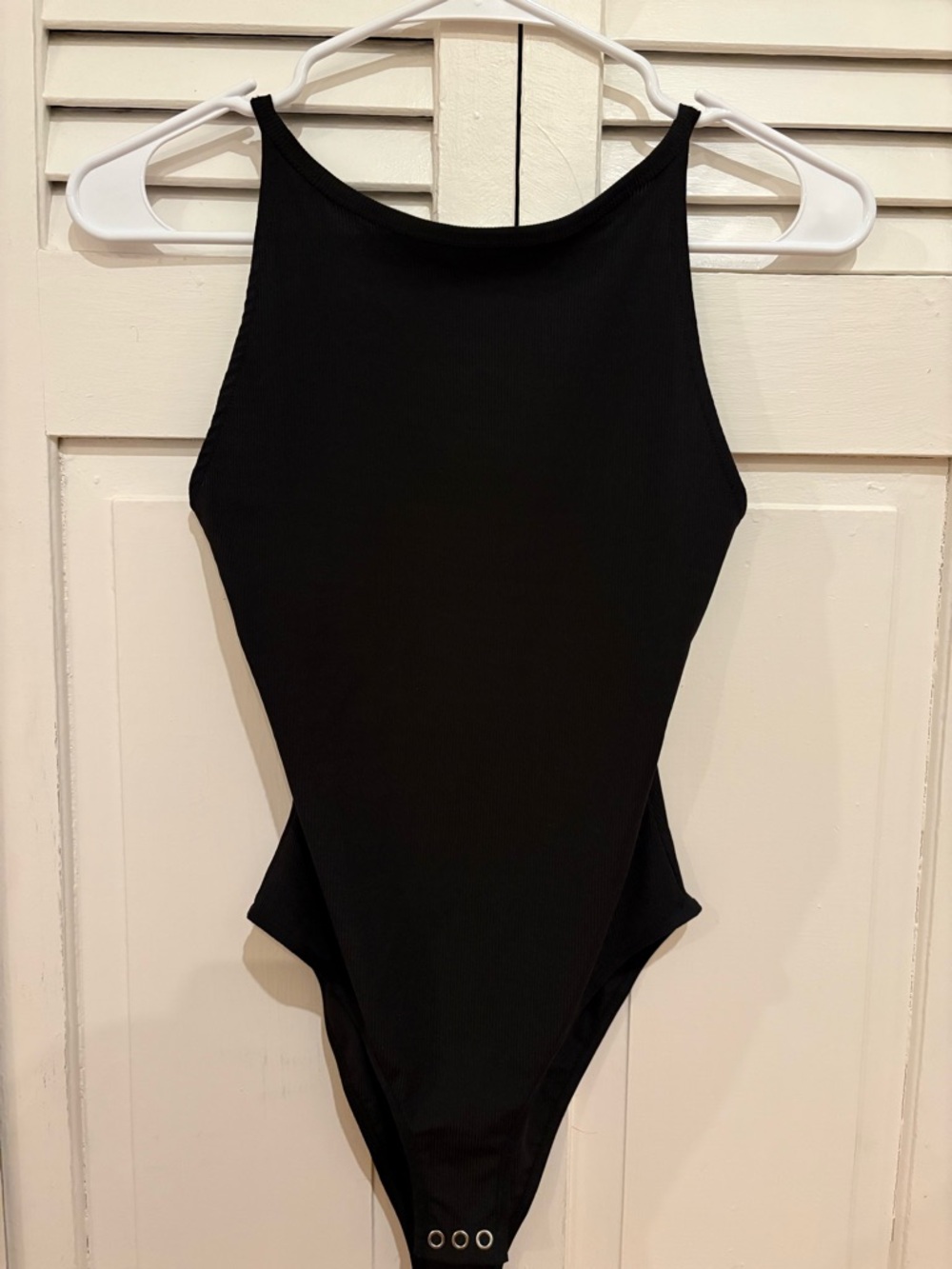 Black Ribbed Top-shop Tank Bodysuit